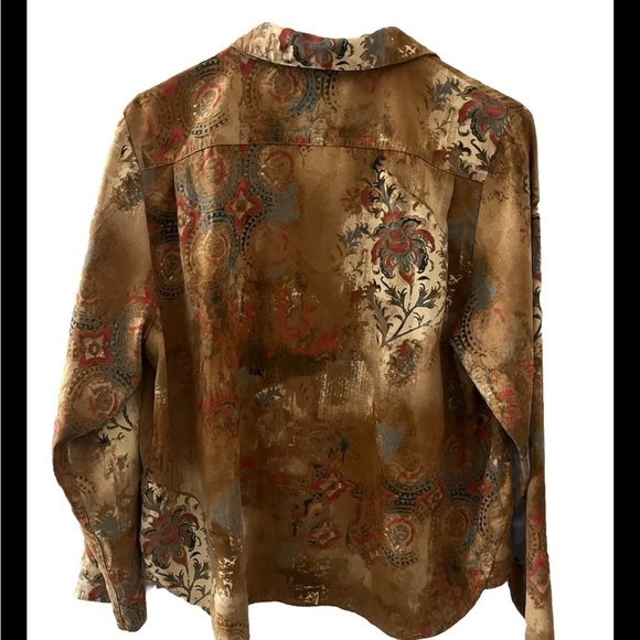 Chico’s 2  Button Front Fall Colored Top Medium - Picture 7 of 11